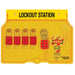 Master Lock 1482BP1106 4-Lock Padlock Station, Anodized Aluminum Padlocks-Keyed-Master Lock-1482BP1106-HodgeProducts.com