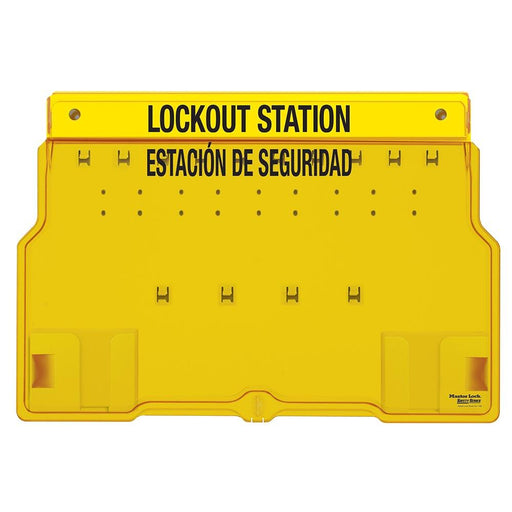 Master Lock 1483BES 10-Lock Padlock Station, English/Spanish, Unfilled-Keyed-Master Lock-1483BES-HodgeProducts.com
