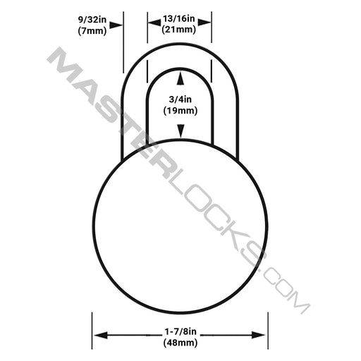 Master Lock 1500T Combination Dial Padlock; 2 Pack 1-7/8in (48mm) Wide-Combination-Master Lock-1500T-HodgeProducts.com