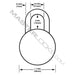 Master Lock 1506D Combination Dial Padlock; Dial 1-7/8in (48mm) Wide-Combination-Master Lock-1506D-HodgeProducts.com