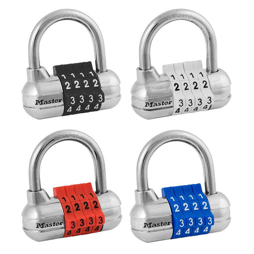 Master Lock 1523D Set Your Own Combination Padlock with Colored Dials; Assorted Colors 2-1/2in (64mm) Wide-Combination-Master Lock-1523D-HodgeProducts.com