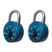 Master Lock 1530T Standard Combination Dial Padlock with Aluminum Cover; Assorted Colors; 2 Pack 1-7/8in (48mm) Wide-Combination-Master Lock-1530T-HodgeProducts.com