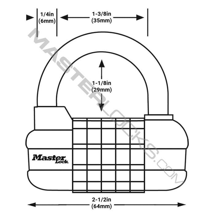 Master Lock 1534D Set Your Own WORD Combination Padlock with Interchangeable, Removable Dials; Assorted Colors 2-1/2in (64mm) Wide-Combination-Master Lock-1534D-HodgeProducts.com