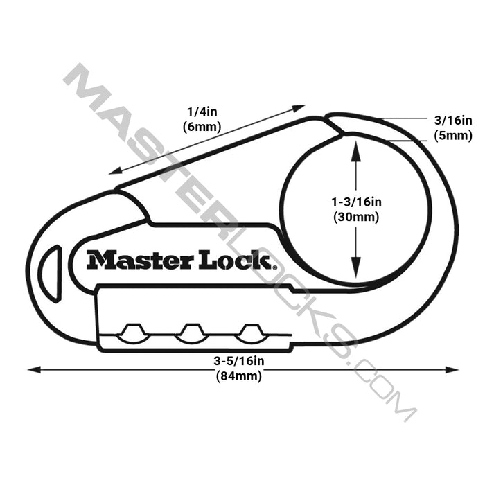 Master Lock 1548DCM Set Your Own Combination Backpack Lock; Assorted Colors-Combination-Master Lock-1548DCM-HodgeProducts.com