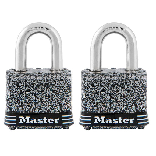 Master Lock 380T Rust-Oleum® Certified Laminated Steel Padlock; 2 Pack 1-9/16in (40mm) Wide-Keyed-Master Lock-380T-HodgeProducts.com