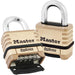 Master Lock 1175D ProSeries® Brass Resettable Combination Padlock 2-1/4in (57mm) Wide-Combination-Master Lock-1175D-HodgeProducts.com