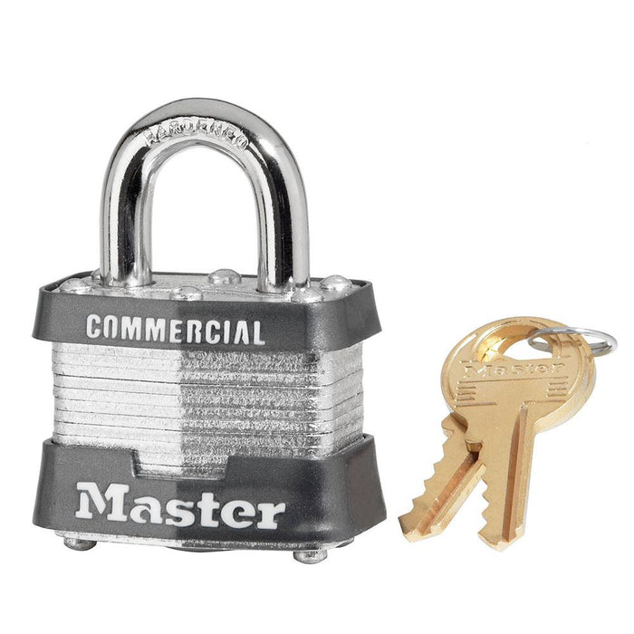 Master Lock 3DCOM Laminated Steel Padlock 1-9/16in (40mm) Wide-Keyed-Master Lock-3DCOM-HodgeProducts.com