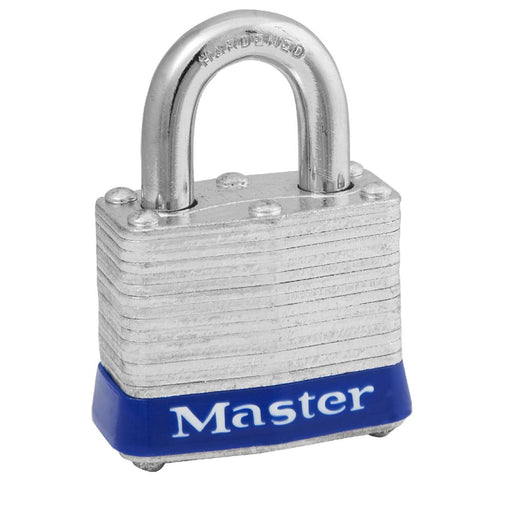 Master Lock 3UP Laminated Steel Padlock, Universal Pin 1-9/16in (40mm) Wide-Keyed-Master Lock-3UP-HodgeProducts.com