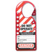 Master Lock 427 Labeled Snap-on Lockout Hasp, Red, x (44.5mm x 54mm) Jaw Clearance 1-3/4in 2-1/8in Wide-Other Security Device-Master Lock-427-HodgeProducts.com