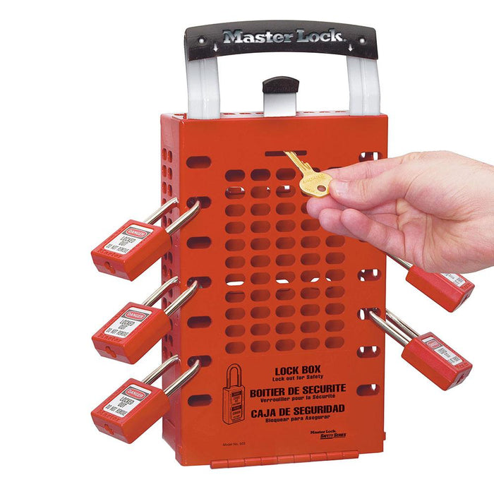 Master Lock 503 Latch Tight™ Group Lock Box, Wall-Mount or Portable-Other Security Device-Master Lock-503RED-HodgeProducts.com