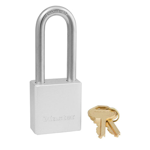 Master Lock 570DLHPF 1-1/2in (38mm) Wide Solid Aluminum Body Padlock with 2in (51mm) Shackle-Keyed-Master Lock-570DLHPF-HodgeProducts.com