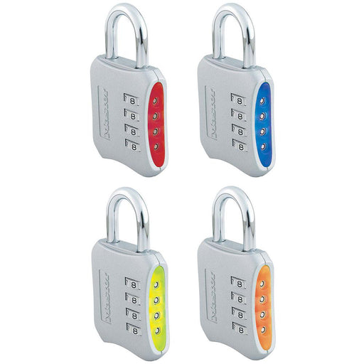Master Lock Padlock, Set Your Own Combination Lock, 2 in. Wide, 175D (Pack  of 4) 