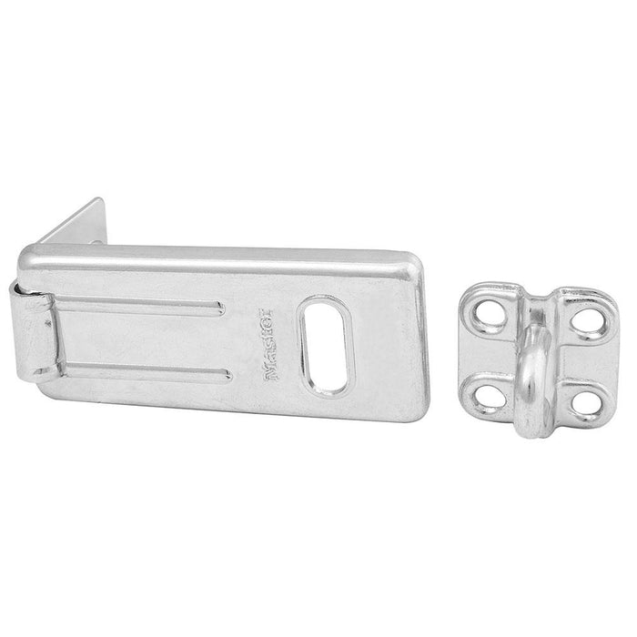 Master Lock 702D Long Zinc Plated Hardened Steel Hasp with Hardened Steel Locking Eye 2-1/2in (64mm) Wide-Other Security Device-Master Lock-702D-HodgeProducts.com