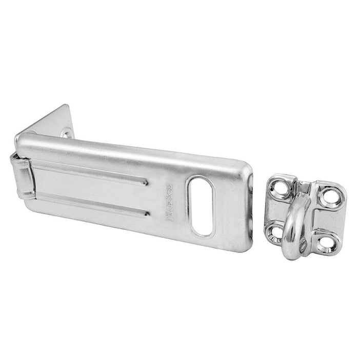 Master Lock 704DPF 4-1/2in (11cm) Long Zinc Plated Hardened Steel Hasp with Hardened Steel Locking Eye-Other Security Device-Master Lock-704DPF-HodgeProducts.com