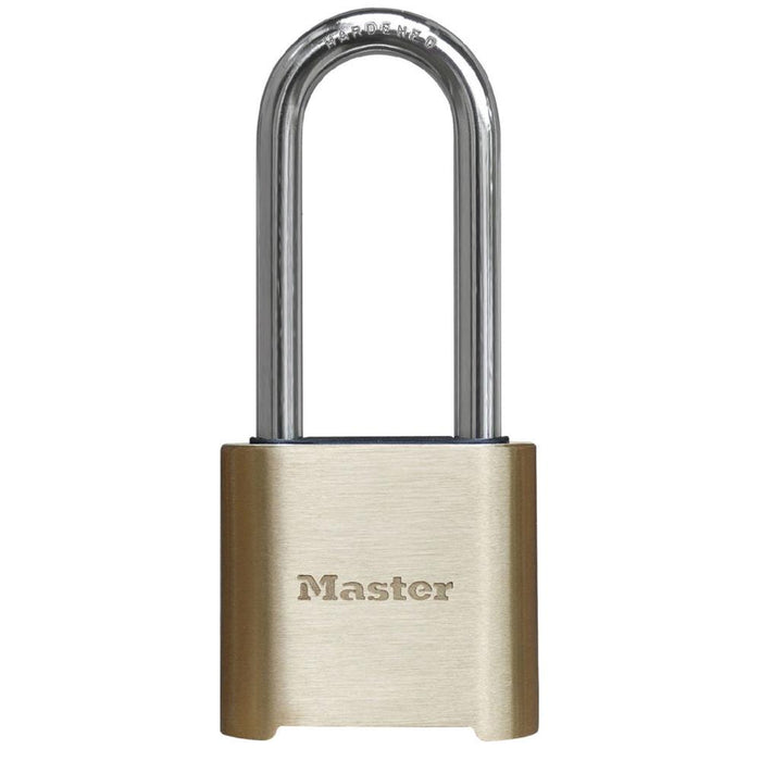Master Lock 975 Resettable Combination Brass Padlock 2in (51mm) Wide-Combination-Master Lock-975LH-HodgeProducts.com