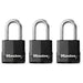 Master Lock M115XTRIHC 1-7/8in (48mm) Wide Magnum® Covered Laminated Steel Padlock ; 3 Pack-Master Lock-M115XTRILFHC-HodgeProducts.com