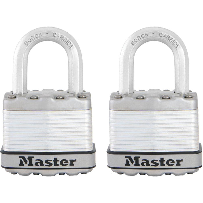 Master Lock M1XT 1-3/4in (44mm) Wide Magnum® Laminated Steel Padlock; 2 Pack-Master Lock-1in-M1XT-HodgeProducts.com