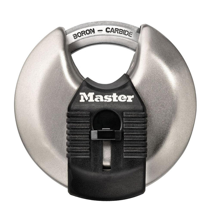 Master Lock M40XD 2-3/4in (70mm) Wide Magnum® Stainless Steel Discus Padlock with Shrouded Shackle-Master Lock-M40XD-HodgeProducts.com