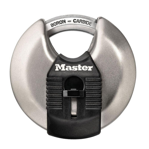 Master Lock M40 2-3/4in (70mm) Wide Magnum® Stainless Steel Discus Padlock with Shrouded Shackle-Master Lock-M40KA-HodgeProducts.com