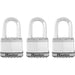 Master Lock M5XTRIHC 2in (51mm) Wide Magnum® Laminated Steel Padlock ; 3 Pack-Master Lock-M5XTRILFHC-HodgeProducts.com
