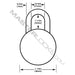 Master Lock 1585 General Security Combination Padlock with Control Key 1-7/8in (48mm) Wide-Combination-Master Lock-1585LF-HodgeProducts.com