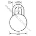 Master Lock 1585 General Security Combination Padlock with Control Key 1-7/8in (48mm) Wide-Combination-Master Lock-1585LH-HodgeProducts.com