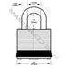 Master Lock 5SST Laminated Stainless Steel Padlock; 2 Pack 2in (51mm) Wide-Keyed-Master Lock-5SST-HodgeProducts.com