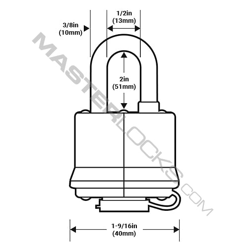 Master Lock 311 Laminated Steel Padlock 1-9/16in (40mm) wide-Keyed-Master Lock-HodgeProducts.com