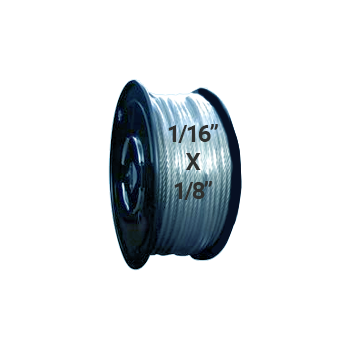 Hodge Products 23002 - 1/16" ID x 1/8" OD Vinyl Coated Aircraft Cable 7 x 7-Hodge Products-23002-HodgeProducts.com