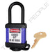 Master Lock 406COV Padlock with Plastic Cover 1-1/2in (38mm) wide-Master Lock-Keyed Different-Blue-406BLUCOV-HodgeProducts.com
