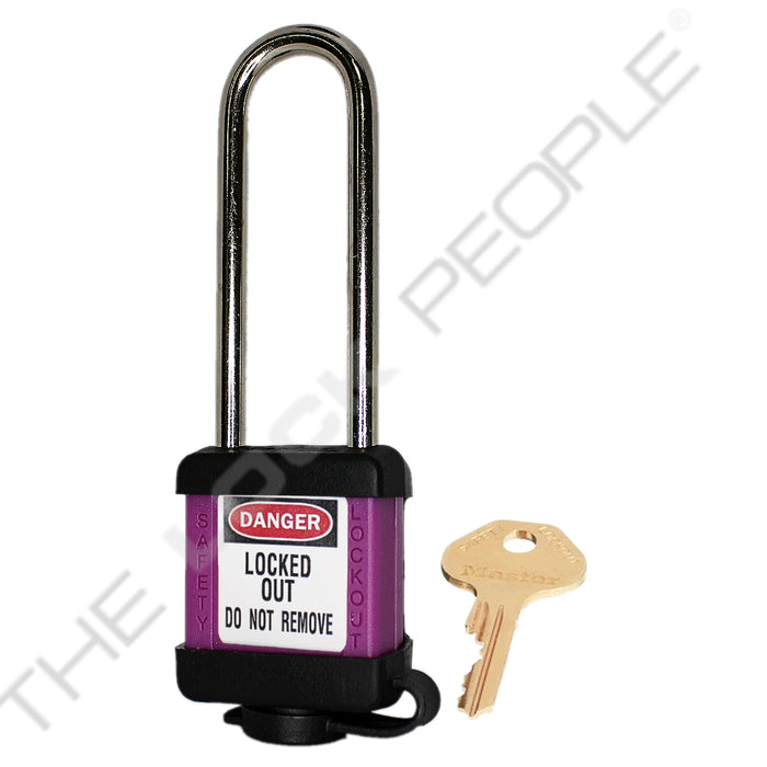 Master Lock 410COV Padlock with Plastic Cover 1-1/2in (38mm) wide-Master Lock-Keyed Different-3in-410LTPRPCOV-HodgeProducts.com