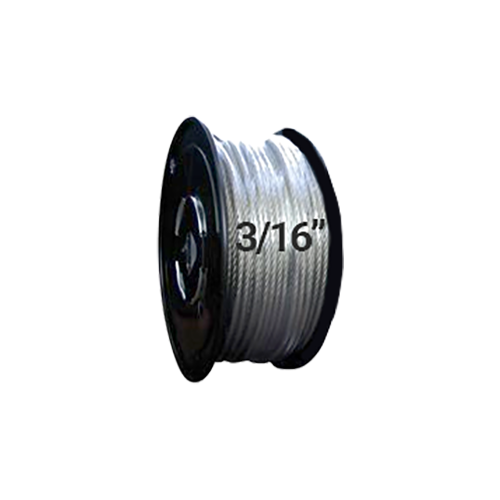 Hodge Products 25033 - 3/16" Diameter Aircraft Cable 7 x 19 - Reel of 500 ft-Hodge Products-25033-HodgeProducts.com