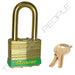 Master Lock 2B Laminated Brass Padlock with Brass Shackle 1-3/4in (44mm) wide-Master Lock-Master Keyed-1-1/2in-2MKBLFGRN-HodgeProducts.com