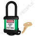 Master Lock 406COV Padlock with Plastic Cover 1-1/2in (38mm) wide-Master Lock-Keyed Different-Green-406GRNCOV-HodgeProducts.com