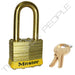 Master Lock 2B Laminated Brass Padlock with Brass Shackle 1-3/4in (44mm) wide-Master Lock-Master Keyed-1-1/2in-2MKBLFYLW-HodgeProducts.com